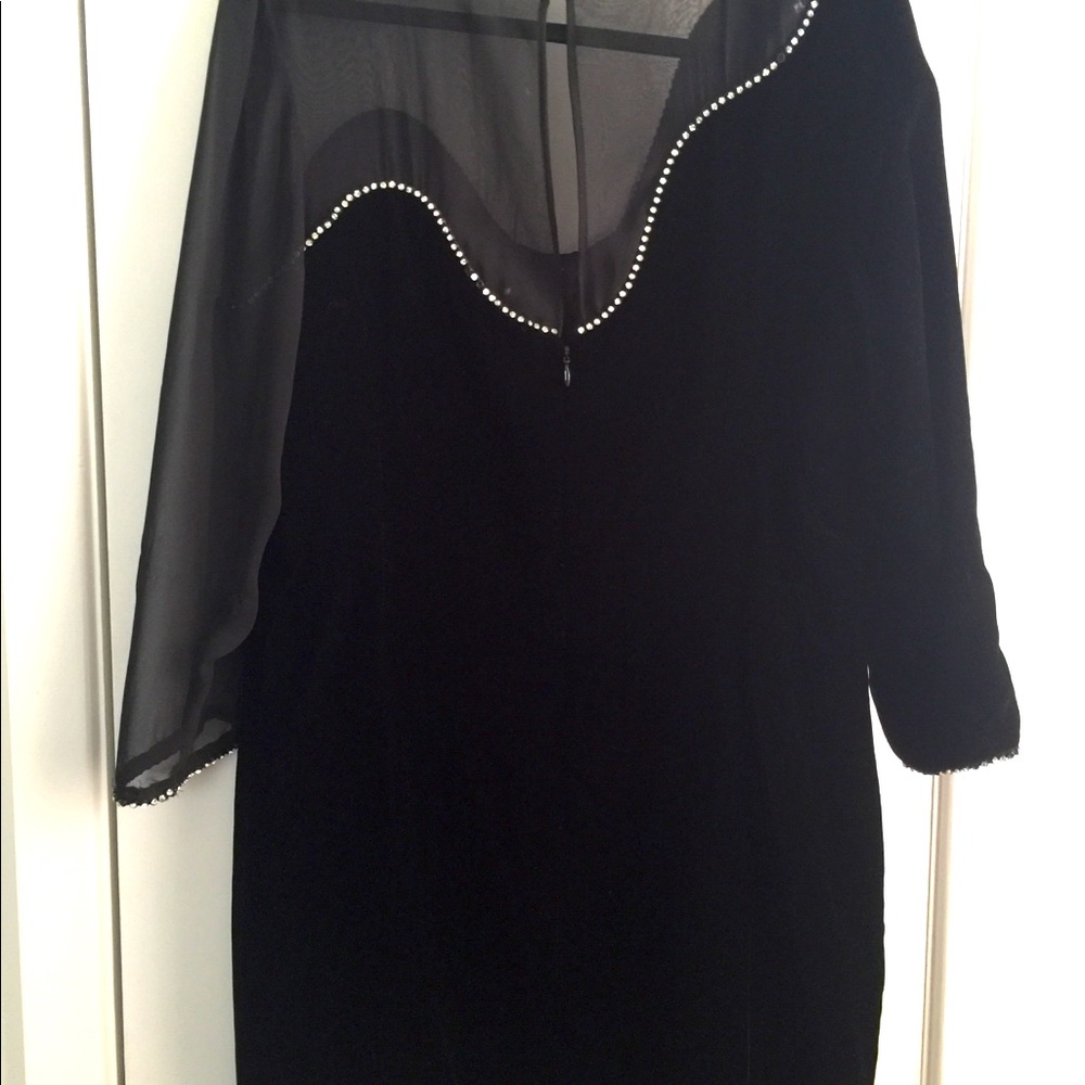Ladies black velvet dress